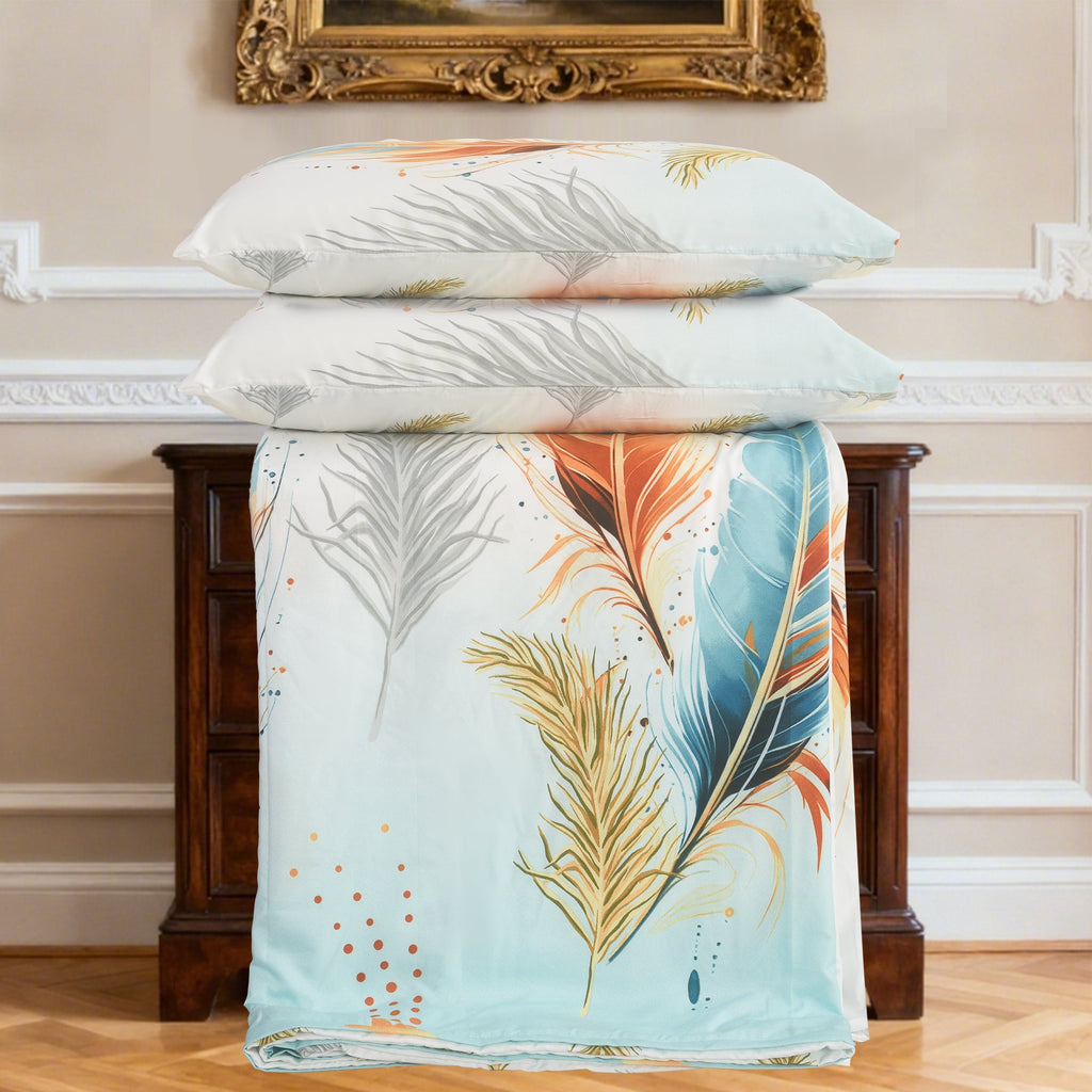 Hadi London 4 Piece 3D Printed Bedding Set – Soft Microfibre Duvet Cover, Fitted Sheet & Pillowcases