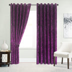 Luxury Crushed Velvet Eyelet Curtains Pair | Thermal Textured Window Curtains for Living Room & Bedroom