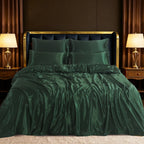 HADI LONDON Luxury Satin Bedding Set 4/6 Piece – Duvet Cover, Fitted Sheet & Pillowcases | Single Double King Super King