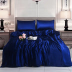 Hadi London 3 Piece Luxury Satin Duvet Cover Set – Silky Soft Bedding with Pillowcases | Single Double King