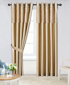 Silk Velvet Curtains Pair, Fully Lined Eyelet Curtains to Help Block Sunlight & Refresh Your Room