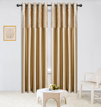 Silk Velvet Curtains Pair, Fully Lined Eyelet Curtains to Help Block Sunlight & Refresh Your Room