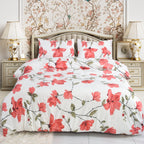 Hadi London 4 Piece Microfibre Bedding Set – Reversible Duvet Cover, Fitted Sheet & Pillowcases
