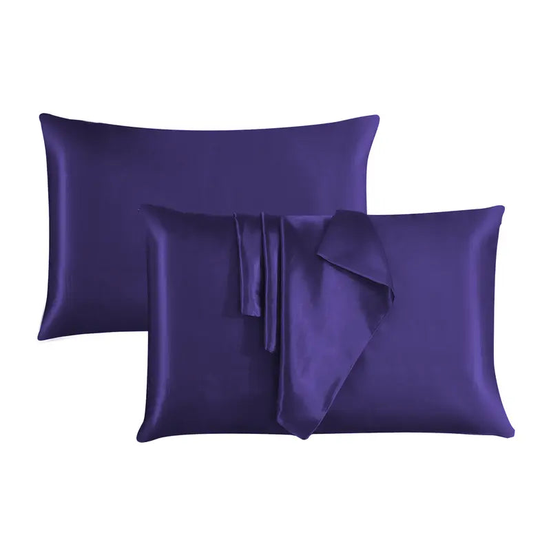 Hadi London 2 Pack Luxury Satin Pillowcases – Silky Soft Pillow Covers with Envelope Closure 50x75cm
