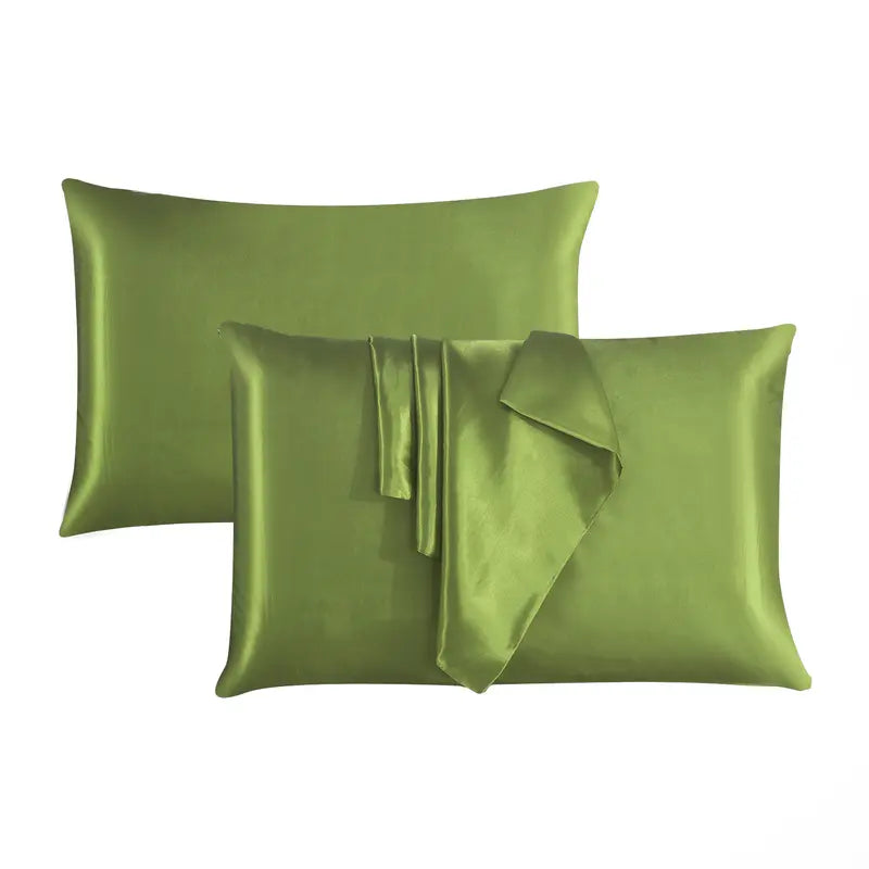Hadi London 2 Pack Luxury Satin Pillowcases – Silky Soft Pillow Covers with Envelope Closure 50x75cm