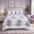 Hadi London 4 Piece Microfibre Bedding Set – Soft Duvet Cover, Fitted Sheet & Pillowcases | Single Double King Super King