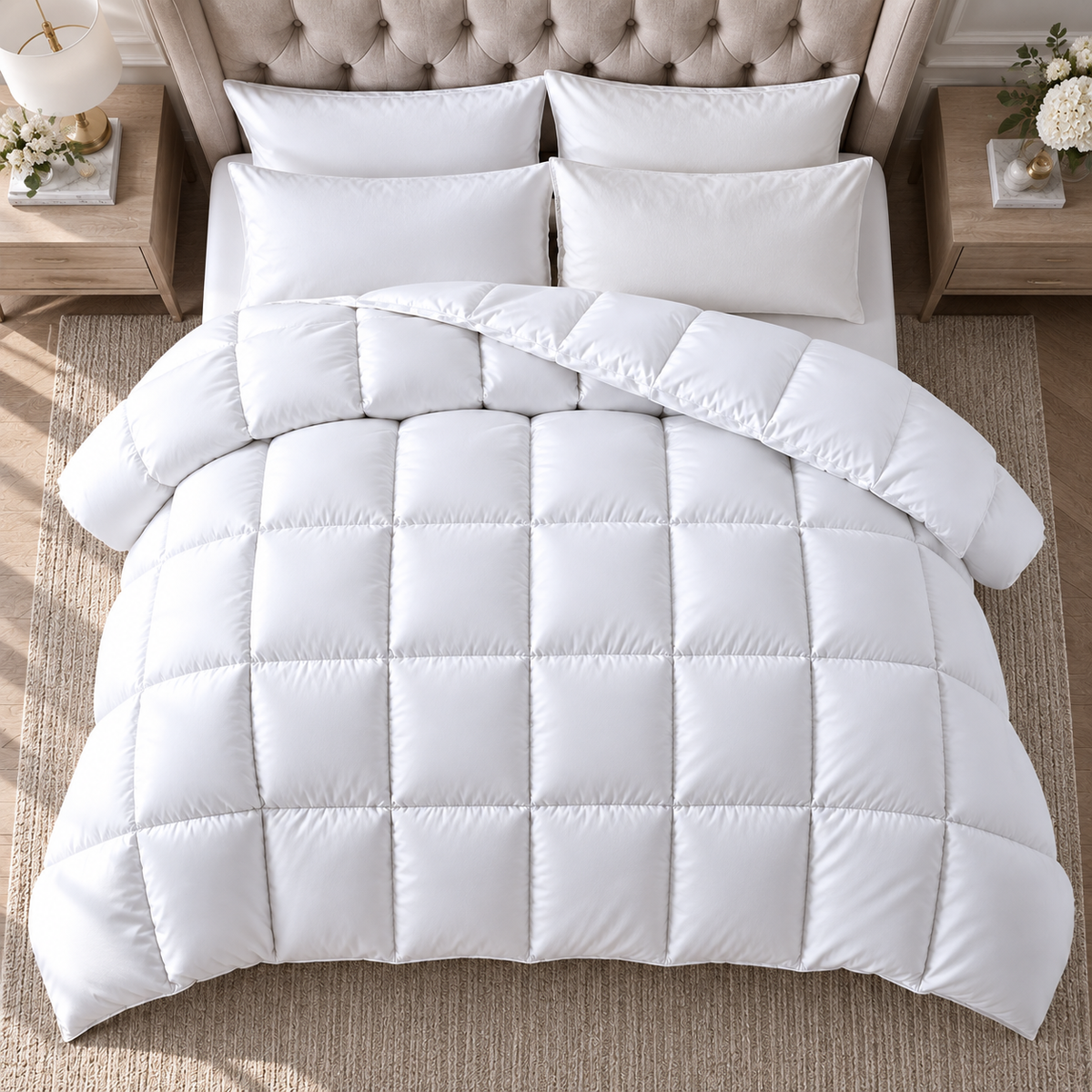 Hadi London 13.5 Tog Duck Feather & Down Duvet – Luxury Warm Winter Quilt | Single Double King Super King