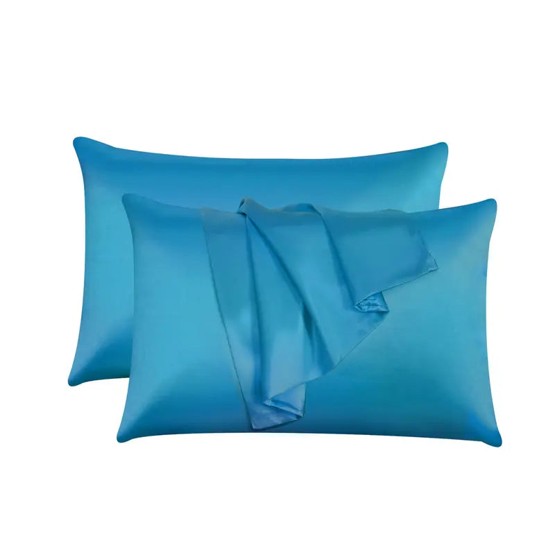 Hadi London 2 Pack Luxury Satin Pillowcases – Silky Soft Pillow Covers with Envelope Closure 50x75cm