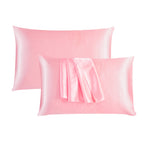 Hadi London 2 Pack Luxury Satin Pillowcases – Silky Soft Pillow Covers with Envelope Closure 50x75cm