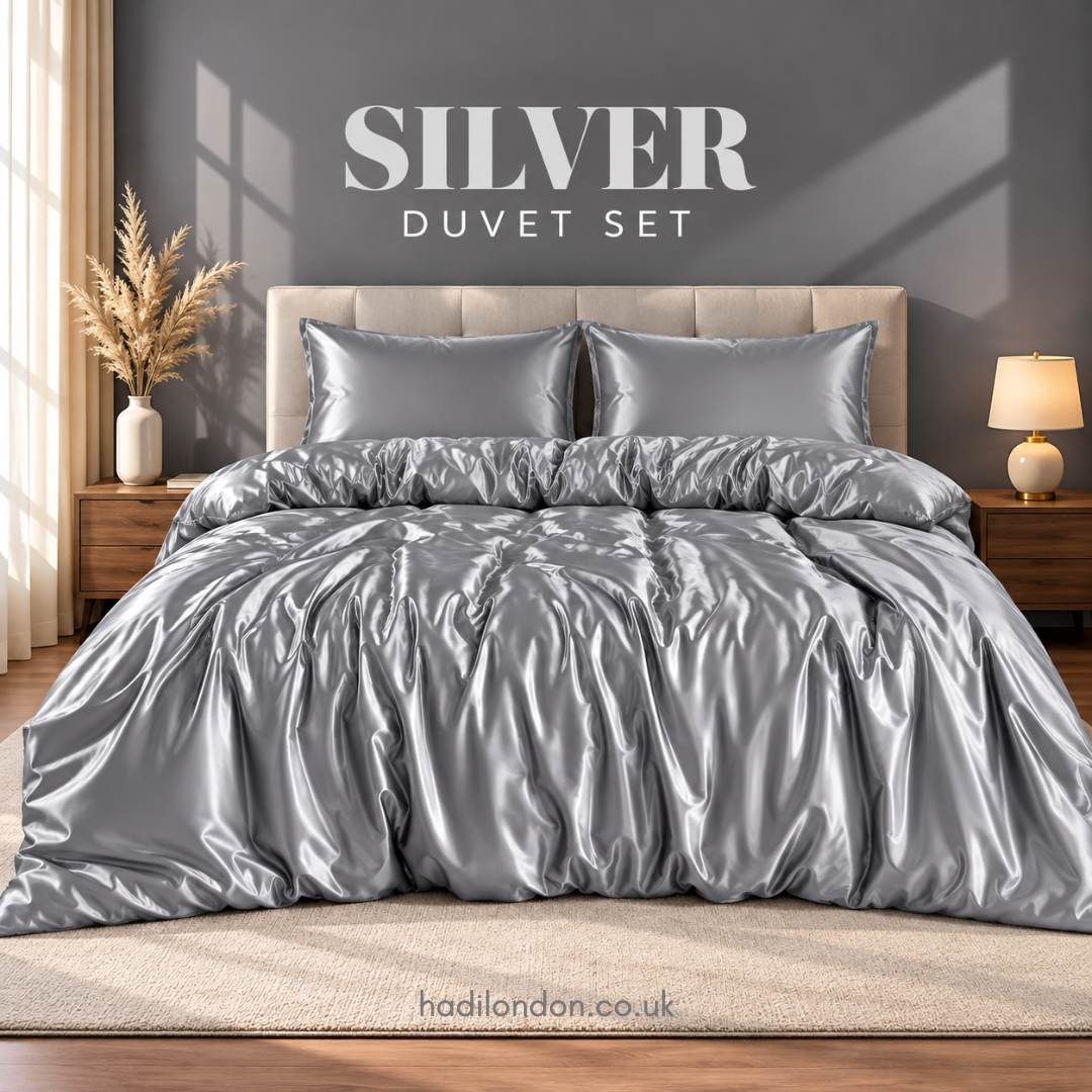 3 Piece Satin Duvet Cover Set with Pillowcases