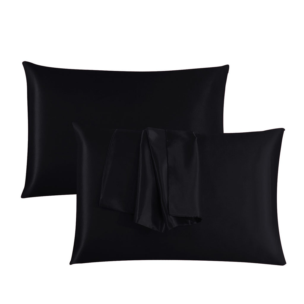 Hadi London 2 Pack Luxury Satin Pillowcases – Silky Soft Pillow Covers with Envelope Closure 50x75cm