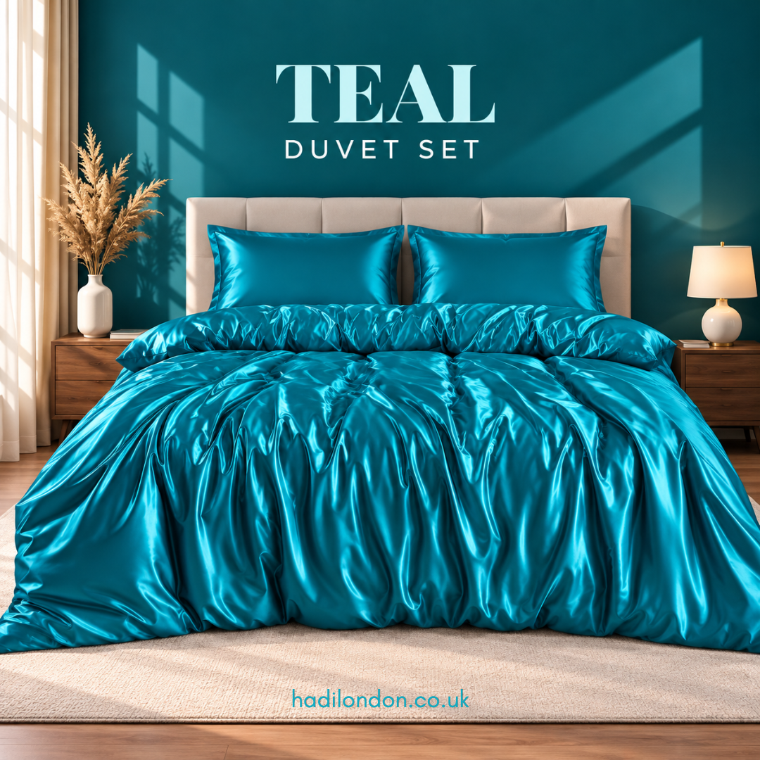 3 Piece Satin Duvet Cover Set with Pillowcases