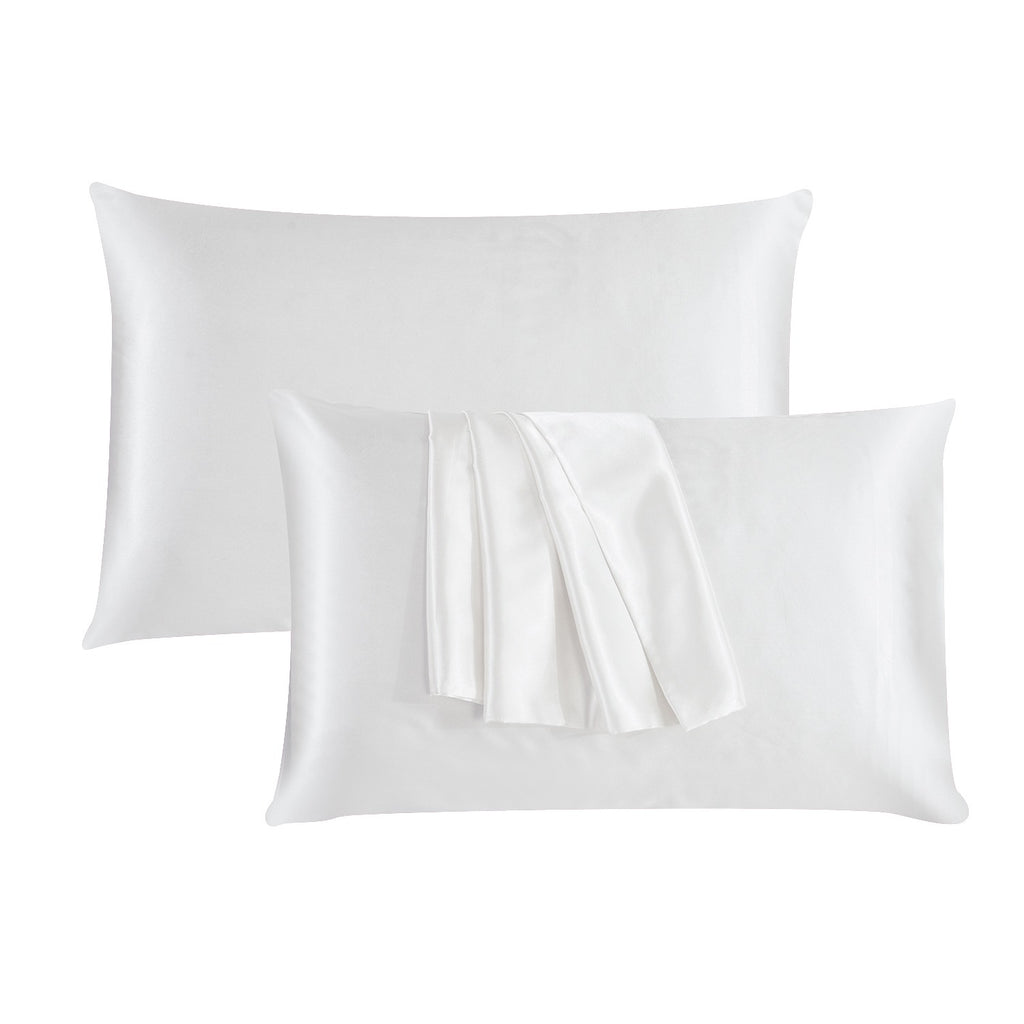 Hadi London 2 Pack Luxury Satin Pillowcases – Silky Soft Pillow Covers with Envelope Closure 50x75cm