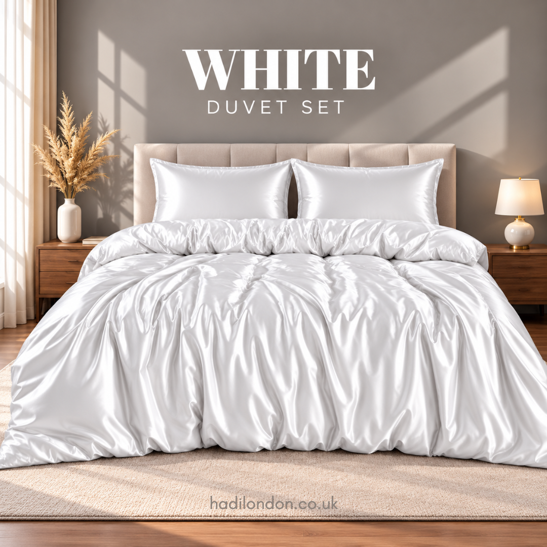 3 Piece Satin Duvet Cover Set with Pillowcases