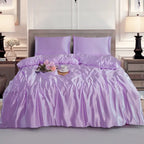 Hadi London 3 Piece Luxury Satin Duvet Cover Set – Silky Soft Bedding with Pillowcases | Single Double King