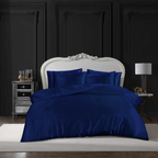 Hadi London Luxury 10 Piece Satin Bedding Set – Silky Duvet Cover, Sheet, Pillowcases & Beauty Sleep Accessories