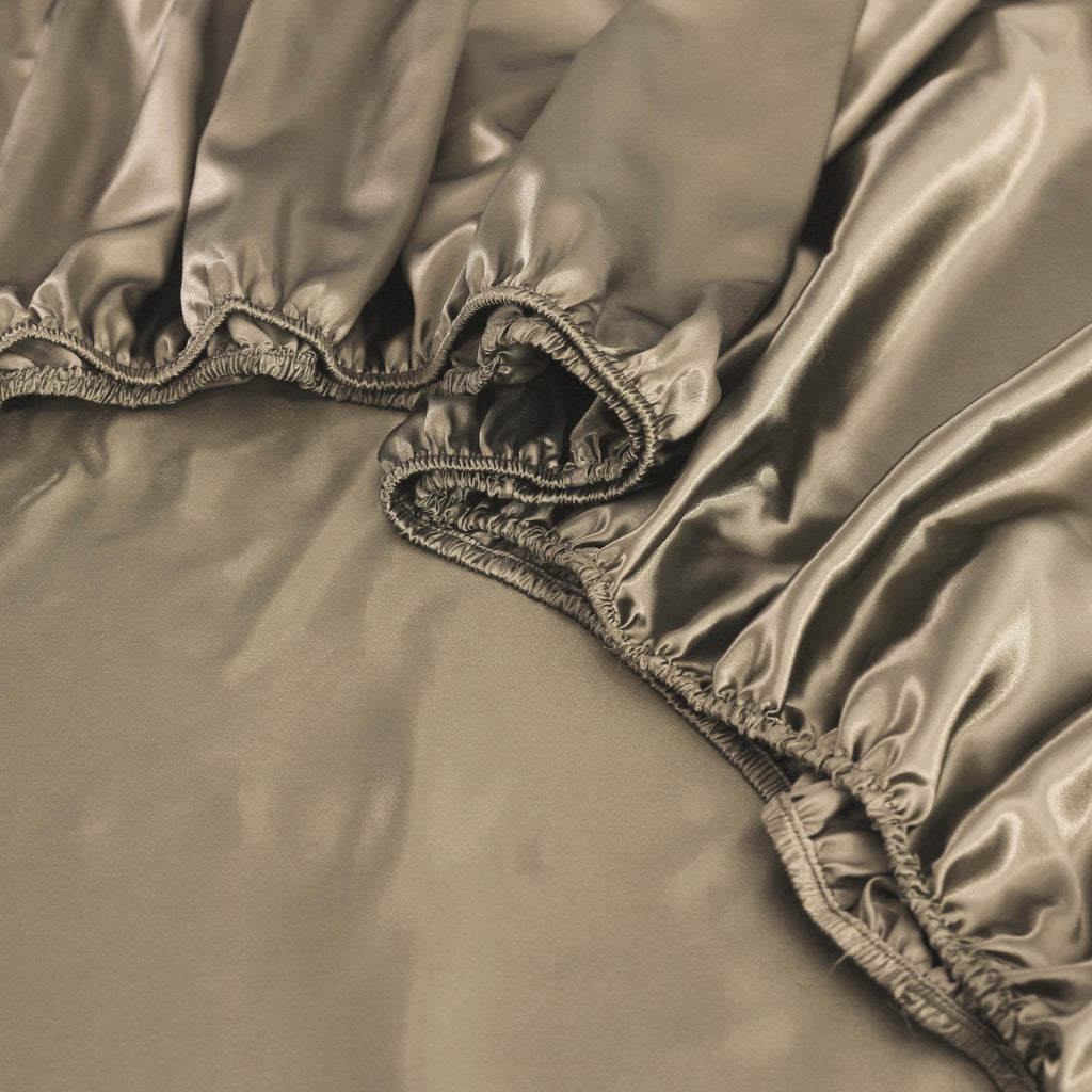 HADI LONDON Luxury Satin Bedding Set 4/6 Piece – Duvet Cover, Fitted Sheet & Pillowcases | Single Double King Super King