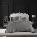 Hadi London Luxury 10 Piece Satin Bedding Set – Silky Duvet Cover, Sheet, Pillowcases & Beauty Sleep Accessories