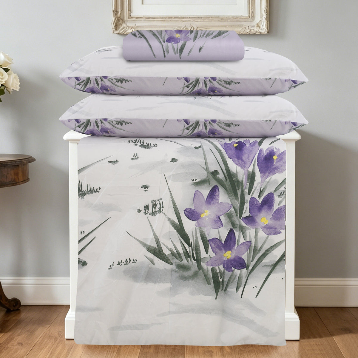 Hadi London 4 Piece Microfibre Bedding Set – Soft Duvet Cover, Fitted Sheet & Pillowcases | Single Double King Super King
