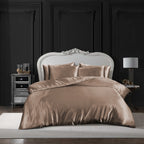 Hadi London Luxury 10 Piece Satin Bedding Set – Silky Duvet Cover, Sheet, Pillowcases & Beauty Sleep Accessories
