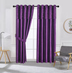 Silk Velvet Curtains Pair, Fully Lined Eyelet Curtains to Help Block Sunlight & Refresh Your Room