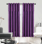 Silk Velvet Curtains Pair, Fully Lined Eyelet Curtains to Help Block Sunlight & Refresh Your Room