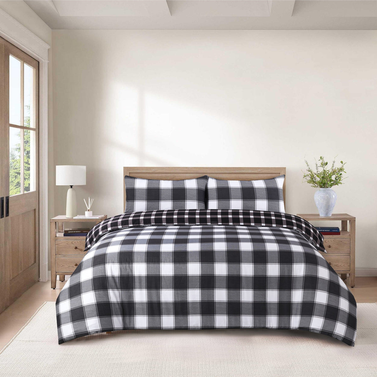 Hadi London 4 Piece Microfibre Bedding Set – Soft Duvet Cover, Fitted Sheet & Pillowcases | Single Double King Super King