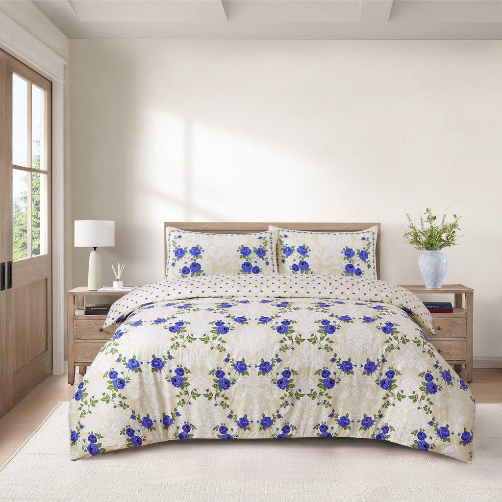 Hadi London 4 Piece Microfibre Bedding Set – Soft Duvet Cover, Fitted Sheet & Pillowcases | Single Double King Super King