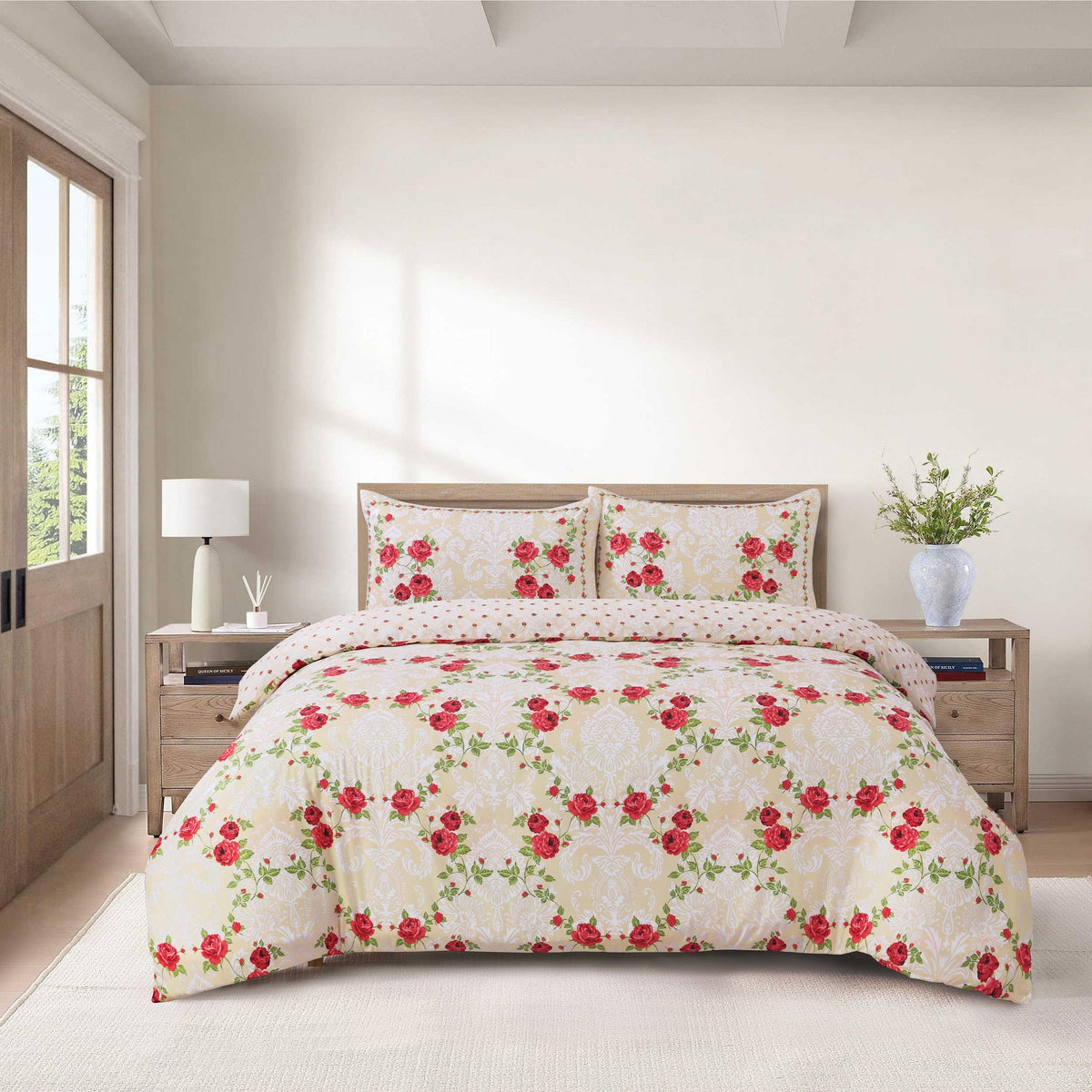 Hadi London 4 Piece Microfibre Bedding Set – Soft Duvet Cover, Fitted Sheet & Pillowcases | Single Double King Super King