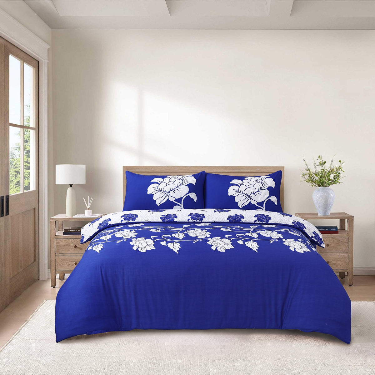 Hadi London 4 Piece Microfibre Bedding Set – Soft Duvet Cover, Fitted Sheet & Pillowcases | Single Double King Super King