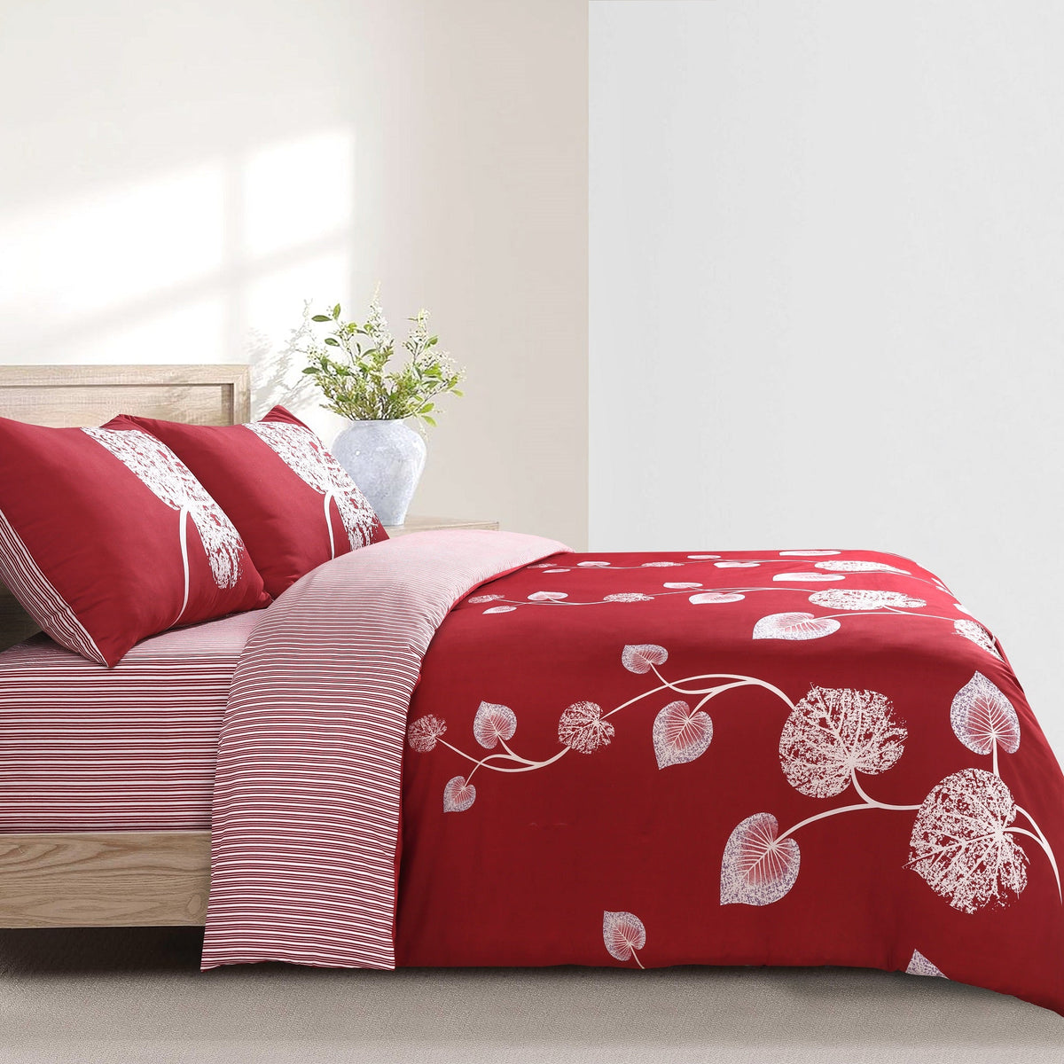 Hadi London 4 Piece Microfibre Bedding Set – Soft Duvet Cover, Fitted Sheet & Pillowcases | Single Double King Super King