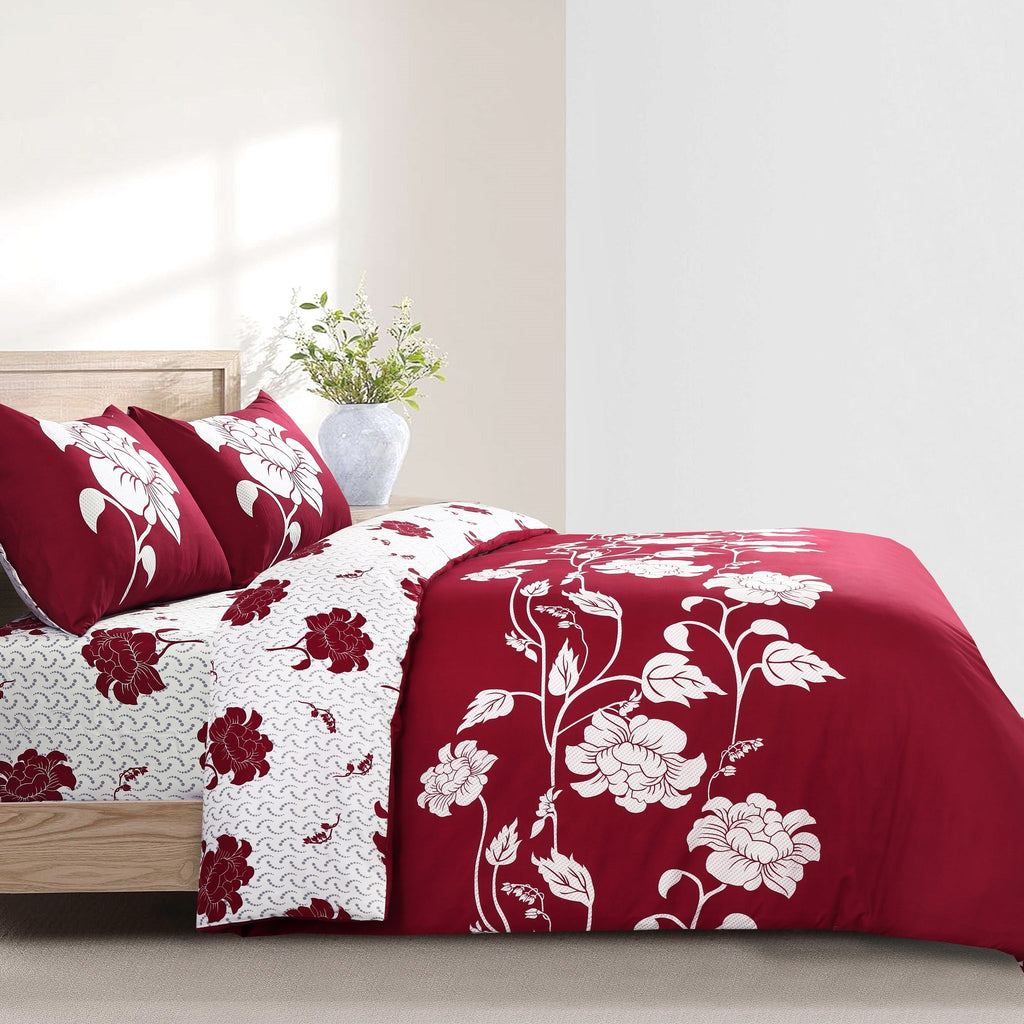 Hadi London 4 Piece Microfibre Bedding Set – Soft Duvet Cover, Fitted Sheet & Pillowcases | Single Double King Super King
