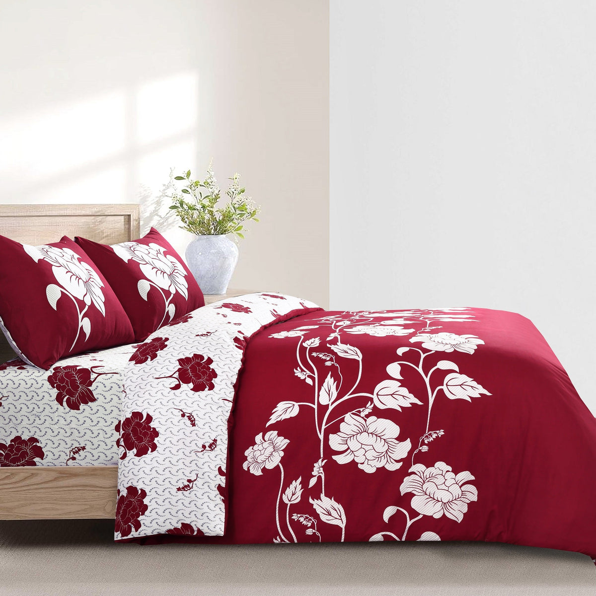 Hadi London 4 Piece Microfibre Bedding Set – Soft Duvet Cover, Fitted Sheet & Pillowcases | Single Double King Super King