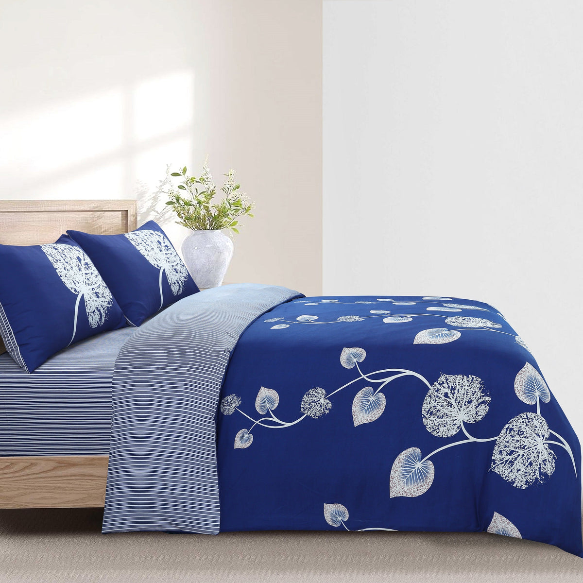 Hadi London 4 Piece Microfibre Bedding Set – Soft Duvet Cover, Fitted Sheet & Pillowcases | Single Double King Super King