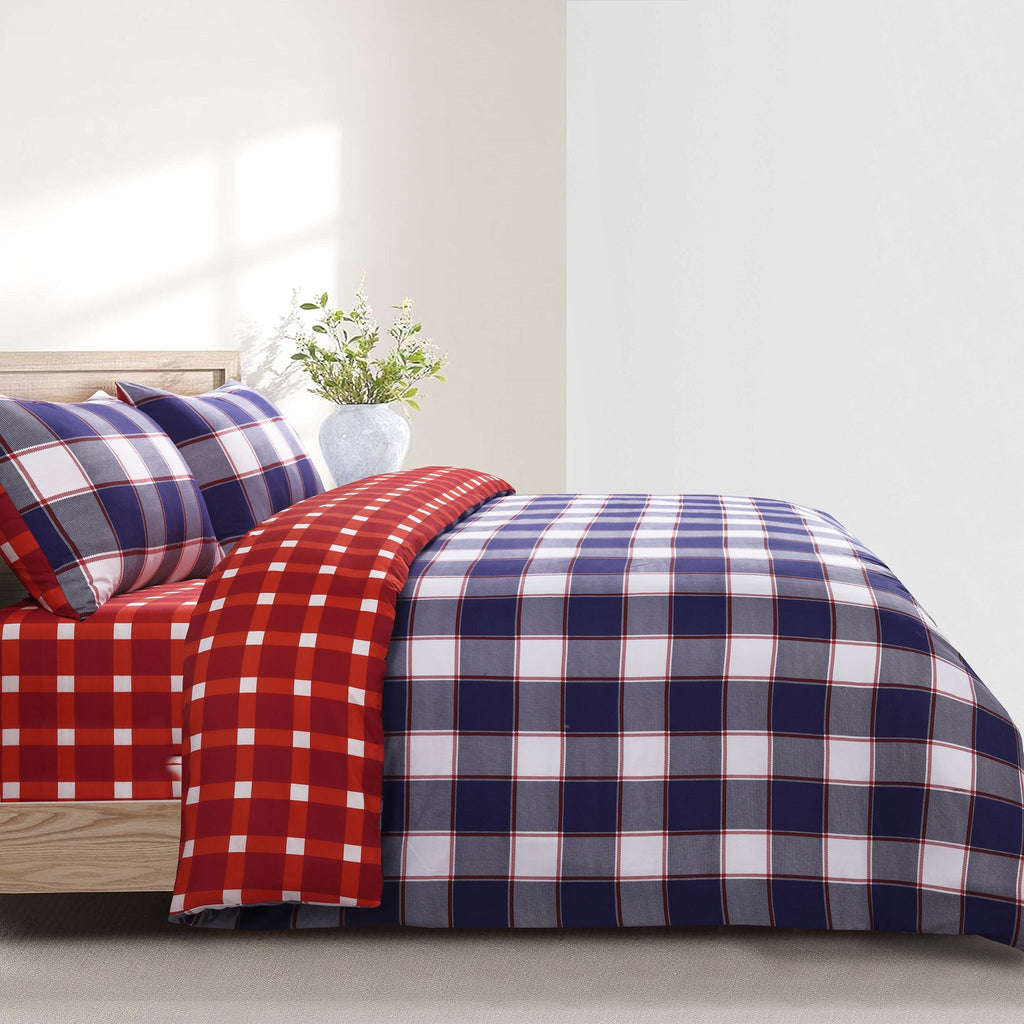 Hadi London 4 Piece Microfibre Bedding Set – Soft Duvet Cover, Fitted Sheet & Pillowcases | Single Double King Super King