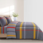 Hadi London 4 Piece Microfibre Bedding Set – Soft Duvet Cover, Fitted Sheet & Pillowcases | Single Double King Super King