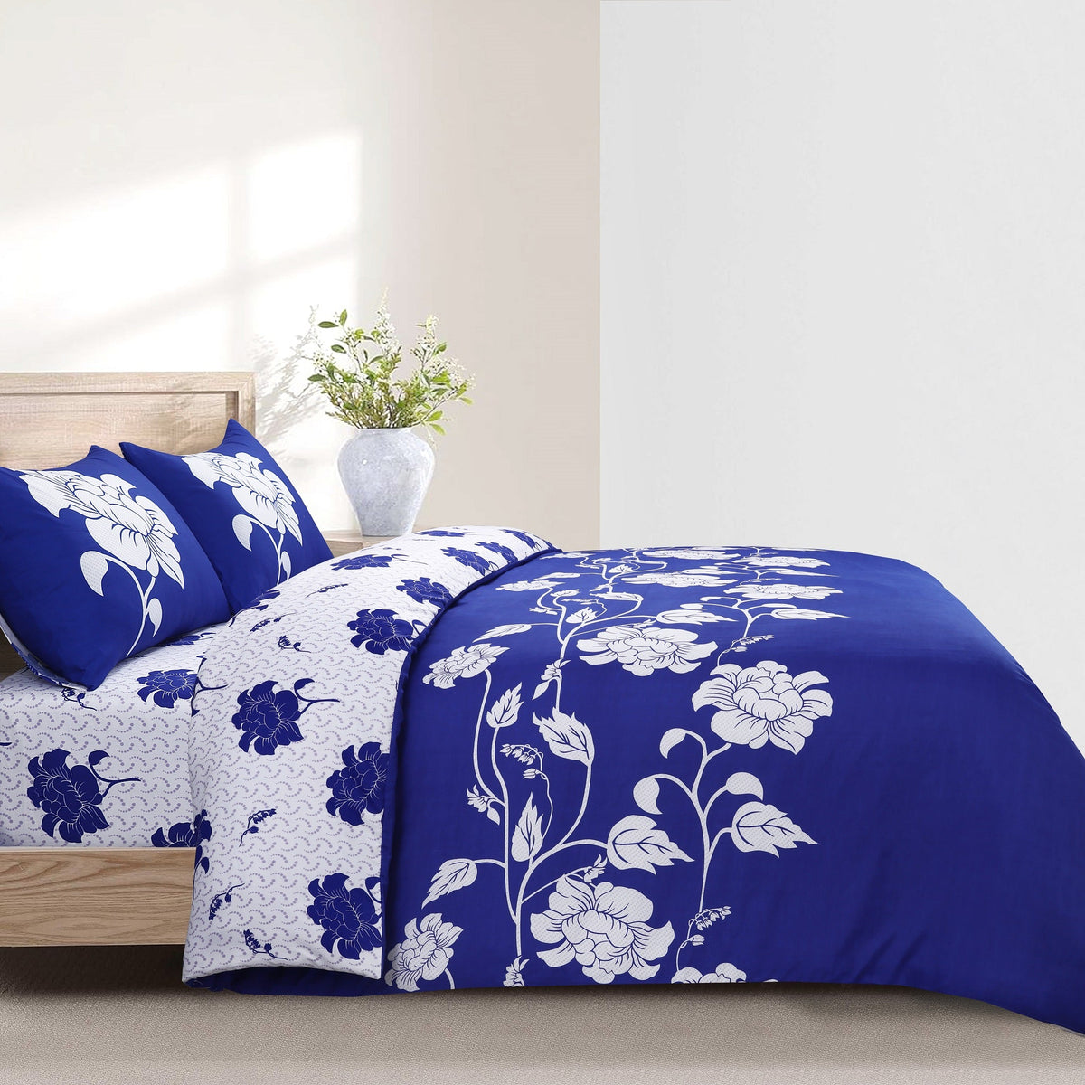 Hadi London 4 Piece Microfibre Bedding Set – Soft Duvet Cover, Fitted Sheet & Pillowcases | Single Double King Super King