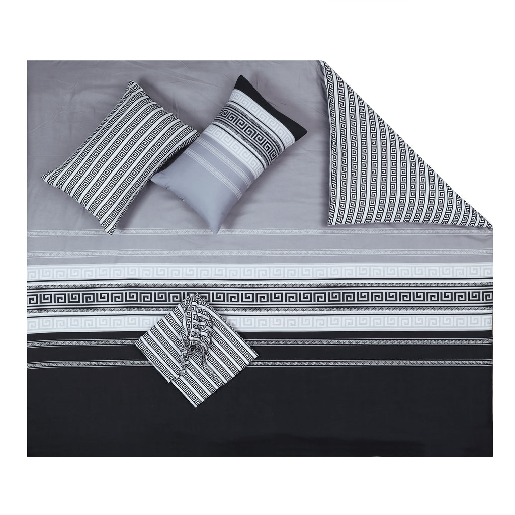 Hadi London 4 Piece Microfibre Bedding Set – Soft Duvet Cover, Fitted Sheet & Pillowcases | Single Double King Super King