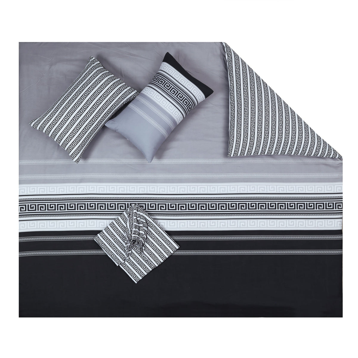 Hadi London 4 Piece Microfibre Bedding Set – Soft Duvet Cover, Fitted Sheet & Pillowcases | Single Double King Super King