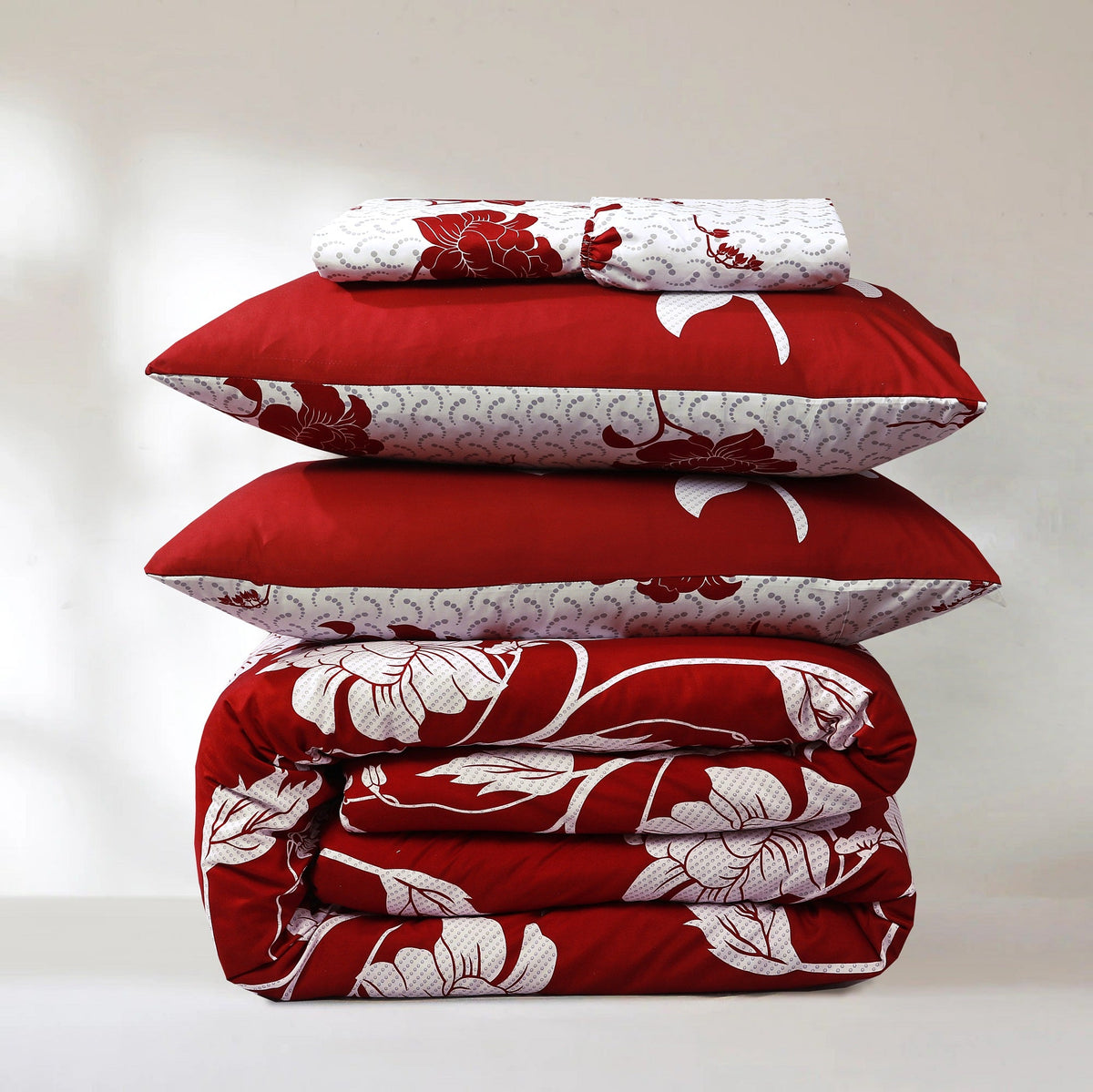 Hadi London 4 Piece Microfibre Bedding Set – Soft Duvet Cover, Fitted Sheet & Pillowcases | Single Double King Super King