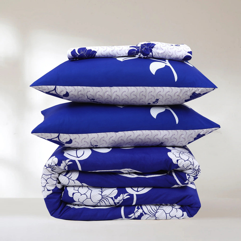 Hadi London 4 Piece Microfibre Bedding Set – Soft Duvet Cover, Fitted Sheet & Pillowcases | Single Double King Super King