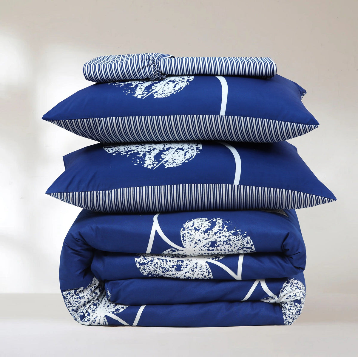 Hadi London 4 Piece Microfibre Bedding Set – Soft Duvet Cover, Fitted Sheet & Pillowcases | Single Double King Super King
