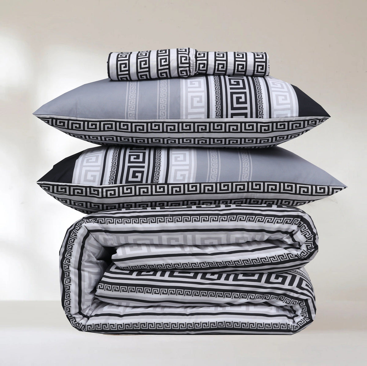 Hadi London 4 Piece Microfibre Bedding Set – Soft Duvet Cover, Fitted Sheet & Pillowcases | Single Double King Super King