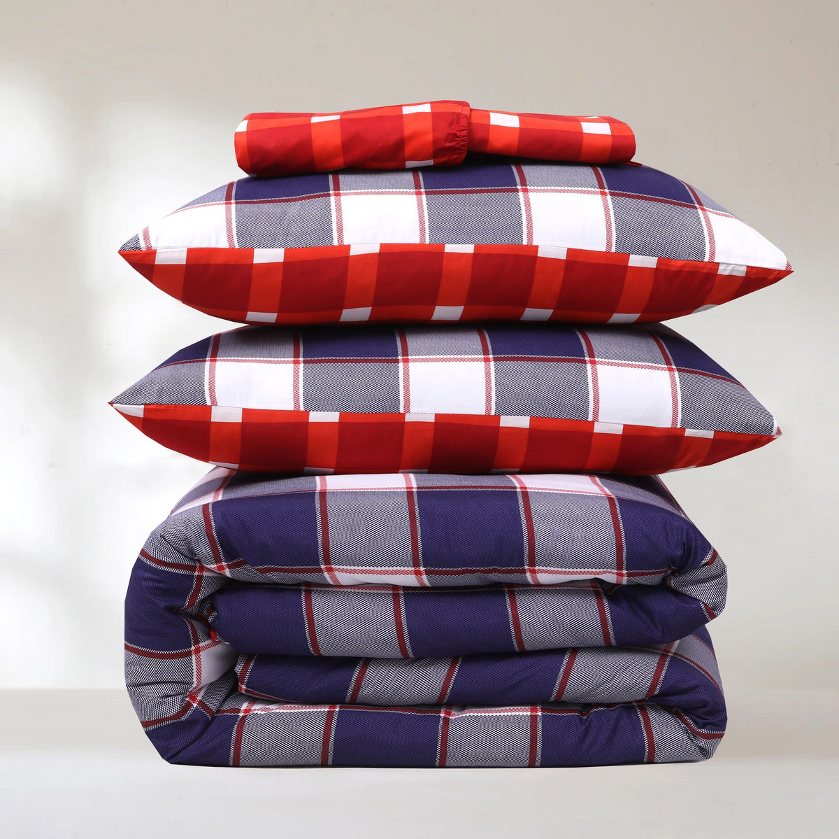 Hadi London 4 Piece Microfibre Bedding Set – Soft Duvet Cover, Fitted Sheet & Pillowcases | Single Double King Super King