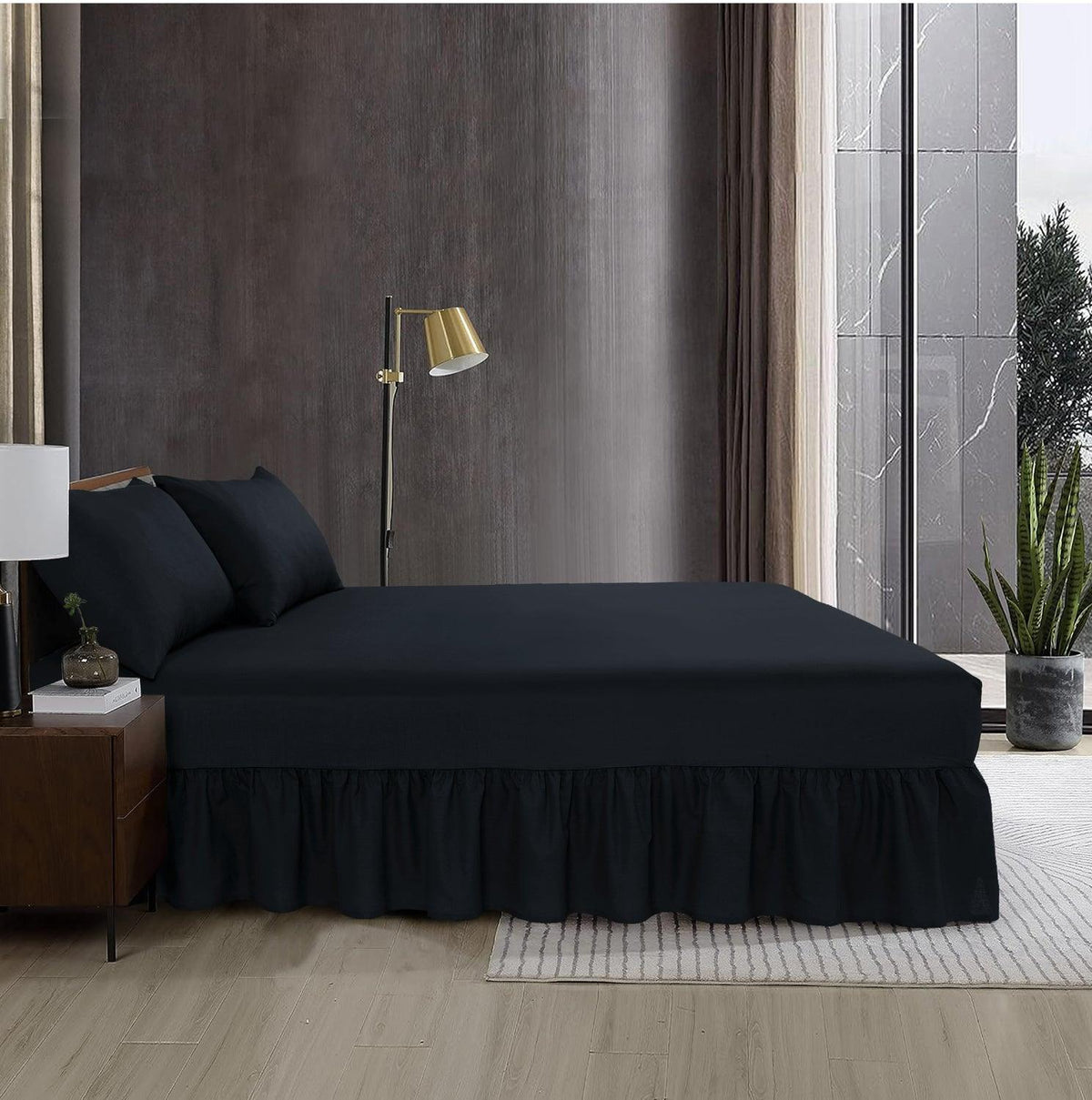 Extra Deep Valance Fitted Bed Sheet | Polycotton Frilled Bed Sheet