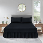 Extra Deep Valance Fitted Bed Sheet | Polycotton Frilled Bed Sheet