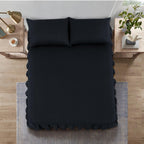Extra Deep Valance Fitted Bed Sheet | Polycotton Frilled Bed Sheet