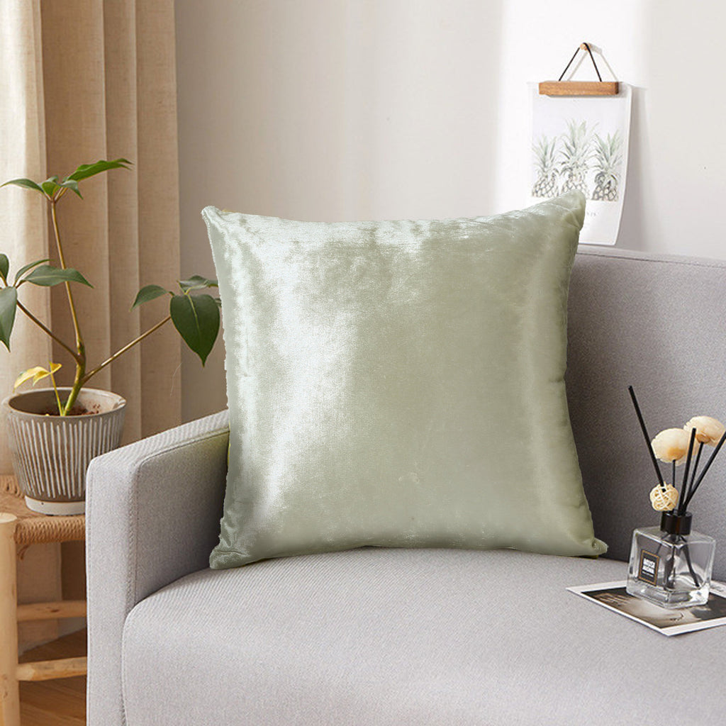 Hadi London Luxury Italian Crushed Velvet Cushion Cover 17x17" – Soft Decorative Sofa & Bed Cushion Cover