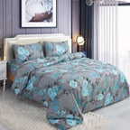 Hadi London Obsidian Marble 4 Piece Microfibre Bedding Set – Duvet Cover, Fitted Sheet & Pillowcases