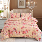 Hadi London Obsidian Marble 4 Piece Microfibre Bedding Set – Duvet Cover, Fitted Sheet & Pillowcases